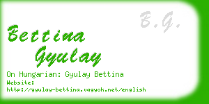 bettina gyulay business card